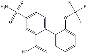 4-(aminosulfonyl)-2'-(trifluoromethoxy)-1,1'-biphenyl-2-carboxylic acid Struktur