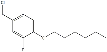 4-(chloromethyl)-2-fluoro-1-(hexyloxy)benzene Struktur