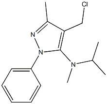 4-(chloromethyl)-N,3-dimethyl-1-phenyl-N-(propan-2-yl)-1H-pyrazol-5-amine Struktur