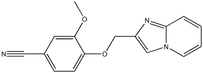 4-(imidazo[1,2-a]pyridin-2-ylmethoxy)-3-methoxybenzonitrile Struktur