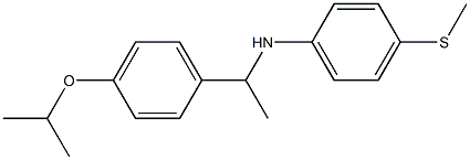 4-(methylsulfanyl)-N-{1-[4-(propan-2-yloxy)phenyl]ethyl}aniline Struktur