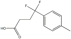 4,4-difluoro-4-(4-methylphenyl)butanoic acid Struktur