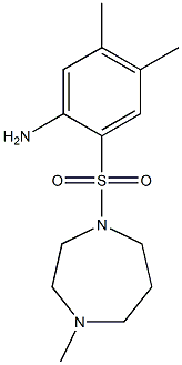 4,5-dimethyl-2-[(4-methyl-1,4-diazepane-1-)sulfonyl]aniline Struktur