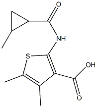 4,5-dimethyl-2-{[(2-methylcyclopropyl)carbonyl]amino}thiophene-3-carboxylic acid Structure