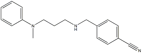 4-[({3-[methyl(phenyl)amino]propyl}amino)methyl]benzonitrile Struktur