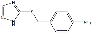 4-[(1H-1,2,4-triazol-5-ylsulfanyl)methyl]aniline Struktur