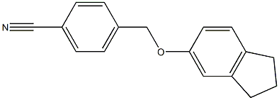 4-[(2,3-dihydro-1H-inden-5-yloxy)methyl]benzonitrile Struktur