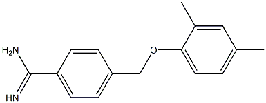 4-[(2,4-dimethylphenoxy)methyl]benzenecarboximidamide Struktur