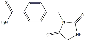 4-[(2,5-dioxoimidazolidin-1-yl)methyl]benzenecarbothioamide Struktur