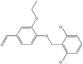 4-[(2,6-dichlorophenyl)methoxy]-3-ethoxybenzaldehyde Struktur