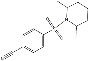 4-[(2,6-dimethylpiperidin-1-yl)sulfonyl]benzonitrile Struktur