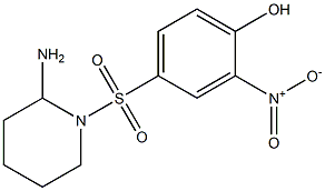 4-[(2-aminopiperidine-1-)sulfonyl]-2-nitrophenol Struktur