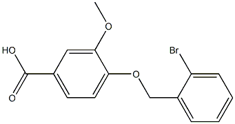 4-[(2-bromobenzyl)oxy]-3-methoxybenzoic acid Struktur