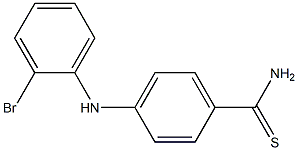 4-[(2-bromophenyl)amino]benzene-1-carbothioamide Struktur