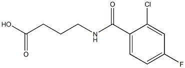 4-[(2-chloro-4-fluorobenzoyl)amino]butanoic acid Struktur