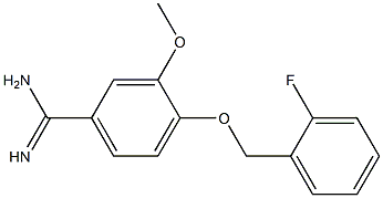 4-[(2-fluorobenzyl)oxy]-3-methoxybenzenecarboximidamide Struktur