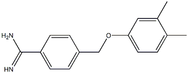 4-[(3,4-dimethylphenoxy)methyl]benzenecarboximidamide Struktur