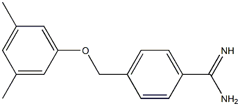 4-[(3,5-dimethylphenoxy)methyl]benzenecarboximidamide Struktur