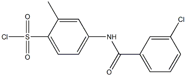 4-[(3-chlorobenzene)amido]-2-methylbenzene-1-sulfonyl chloride Struktur