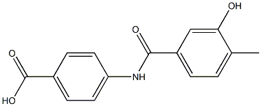 4-[(3-hydroxy-4-methylbenzoyl)amino]benzoic acid Struktur