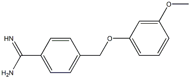 4-[(3-methoxyphenoxy)methyl]benzenecarboximidamide Struktur