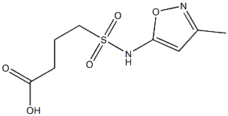 4-[(3-methyl-1,2-oxazol-5-yl)sulfamoyl]butanoic acid Struktur