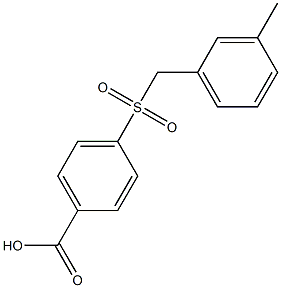 4-[(3-methylbenzyl)sulfonyl]benzoic acid Struktur