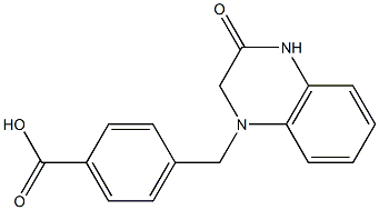 4-[(3-oxo-1,2,3,4-tetrahydroquinoxalin-1-yl)methyl]benzoic acid Struktur