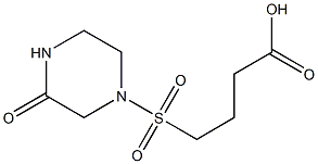 4-[(3-oxopiperazine-1-)sulfonyl]butanoic acid Struktur