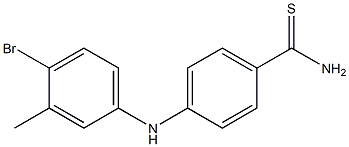 4-[(4-bromo-3-methylphenyl)amino]benzene-1-carbothioamide Struktur