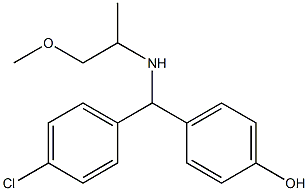 4-[(4-chlorophenyl)[(1-methoxypropan-2-yl)amino]methyl]phenol Struktur