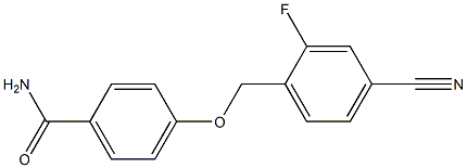 4-[(4-cyano-2-fluorophenyl)methoxy]benzamide Struktur