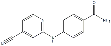 4-[(4-cyanopyridin-2-yl)amino]benzamide Struktur