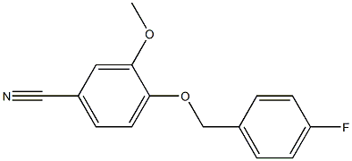 4-[(4-fluorobenzyl)oxy]-3-methoxybenzonitrile Struktur