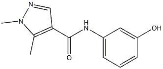 N-(3-hydroxyphenyl)-1,5-dimethyl-1H-pyrazole-4-carboxamide Struktur