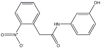 N-(3-hydroxyphenyl)-2-(2-nitrophenyl)acetamide Struktur