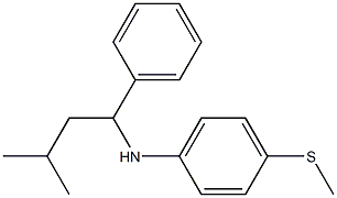 N-(3-methyl-1-phenylbutyl)-4-(methylsulfanyl)aniline Struktur