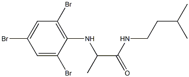 N-(3-methylbutyl)-2-[(2,4,6-tribromophenyl)amino]propanamide Struktur