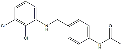 N-(4-{[(2,3-dichlorophenyl)amino]methyl}phenyl)acetamide Struktur