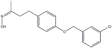 N-(4-{4-[(3-chlorophenyl)methoxy]phenyl}butan-2-ylidene)hydroxylamine Struktur