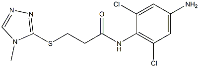 N-(4-amino-2,6-dichlorophenyl)-3-[(4-methyl-4H-1,2,4-triazol-3-yl)sulfanyl]propanamide Struktur