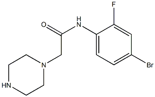 N-(4-bromo-2-fluorophenyl)-2-(piperazin-1-yl)acetamide Struktur