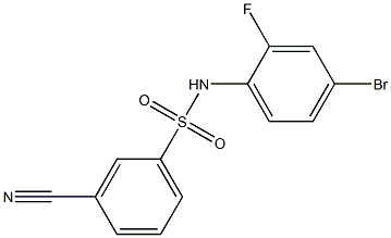 N-(4-bromo-2-fluorophenyl)-3-cyanobenzene-1-sulfonamide Struktur