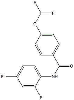 N-(4-bromo-2-fluorophenyl)-4-(difluoromethoxy)benzamide Struktur