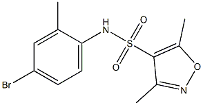 N-(4-bromo-2-methylphenyl)-3,5-dimethyl-1,2-oxazole-4-sulfonamide Struktur