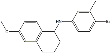 N-(4-bromo-3-methylphenyl)-6-methoxy-1,2,3,4-tetrahydronaphthalen-1-amine Struktur