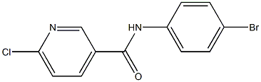 N-(4-bromophenyl)-6-chloropyridine-3-carboxamide Struktur