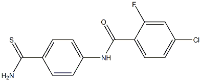 N-(4-carbamothioylphenyl)-4-chloro-2-fluorobenzamide Struktur