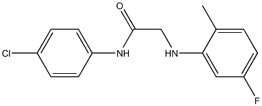 N-(4-chlorophenyl)-2-[(5-fluoro-2-methylphenyl)amino]acetamide Struktur