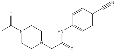 N-(4-cyanophenyl)-2-(4-acetylpiperazin-1-yl)acetamide Struktur